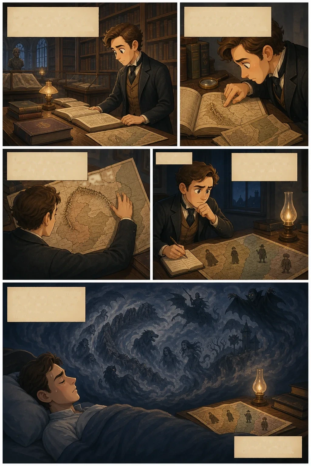 Dracula, illustrated page 3: Having some time at my disposal when in London, I had visited the British Museum…