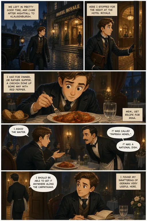 A page from the Dracula comic edition
