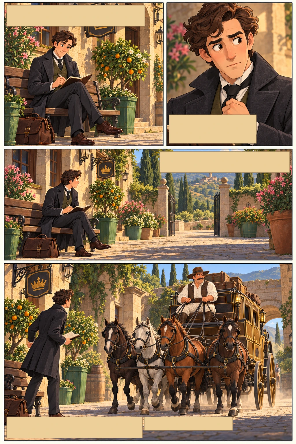 Dracula, illustrated page 11: I am writing up this part of the diary whilst I am waiting for the coach…