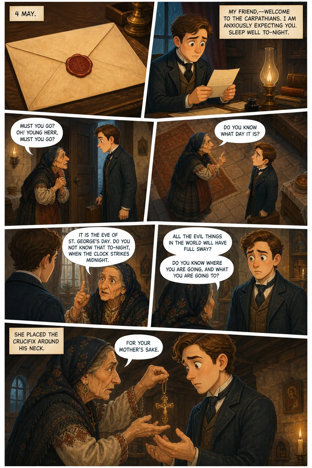Dracula, illustrated page 5: 4 May.
