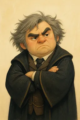 Portrait of Professor Krempe from Frankenstein