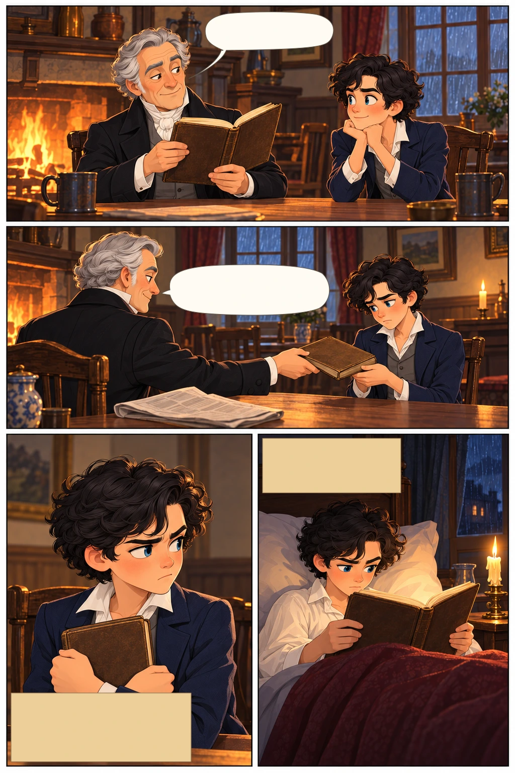 Frankenstein, illustrated page 10: Ah! Cornelius Agrippa!