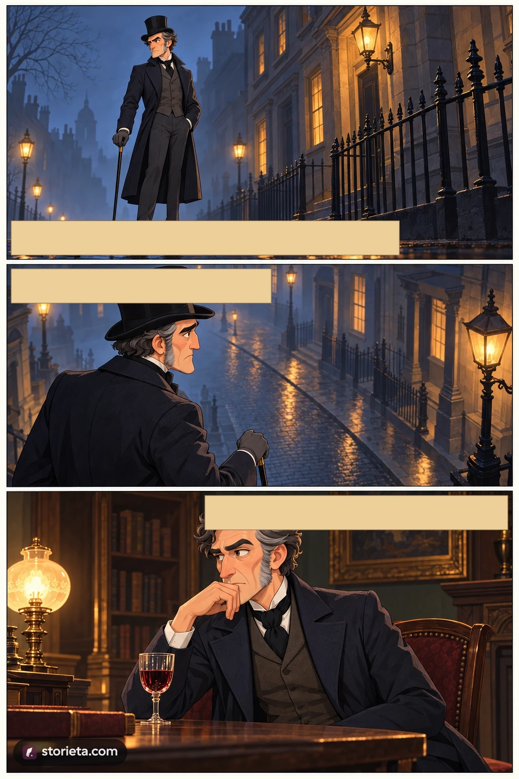 Dr. Jekyll and Mr. Hyde, illustrated page 1: Utterson the lawyer was a man of a rugged countenance, never lit by a smile; cold, scanty, embarrassed in discourse…