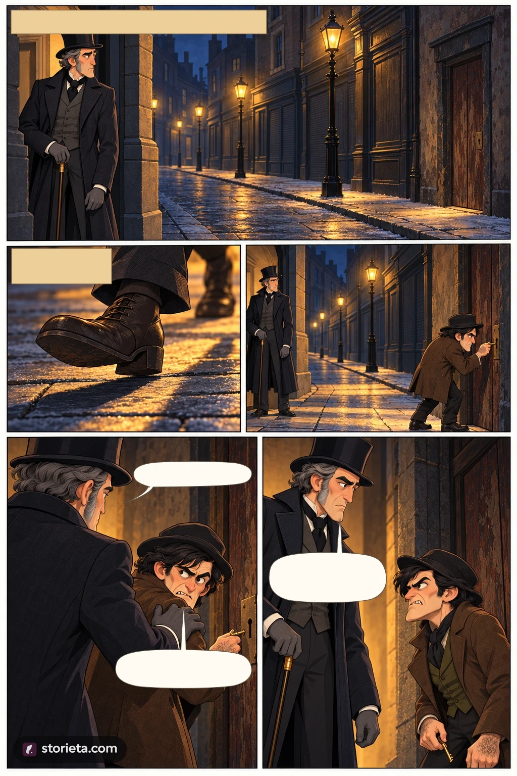 Dr. Jekyll and Mr. Hyde, illustrated page 15: And at last his patience was rewarded.