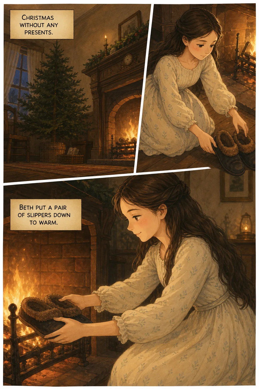 Little Women, illustrated page 1: Christmas without any presents
