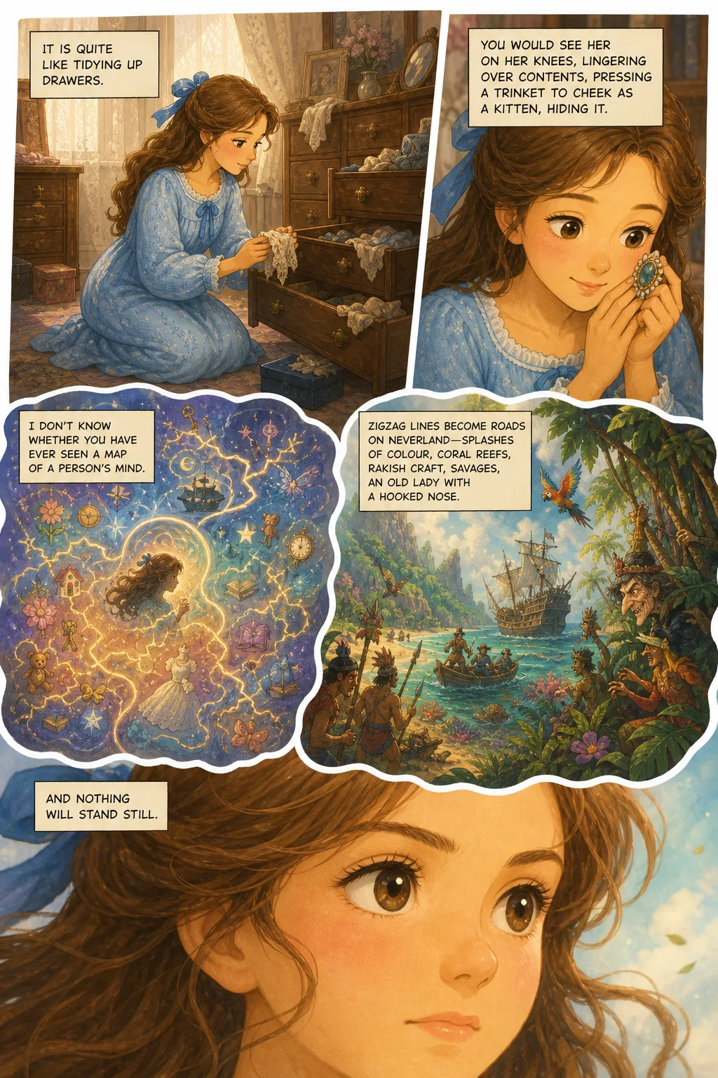 Peter Pan, illustrated page 10: It is quite like tidying up drawers.