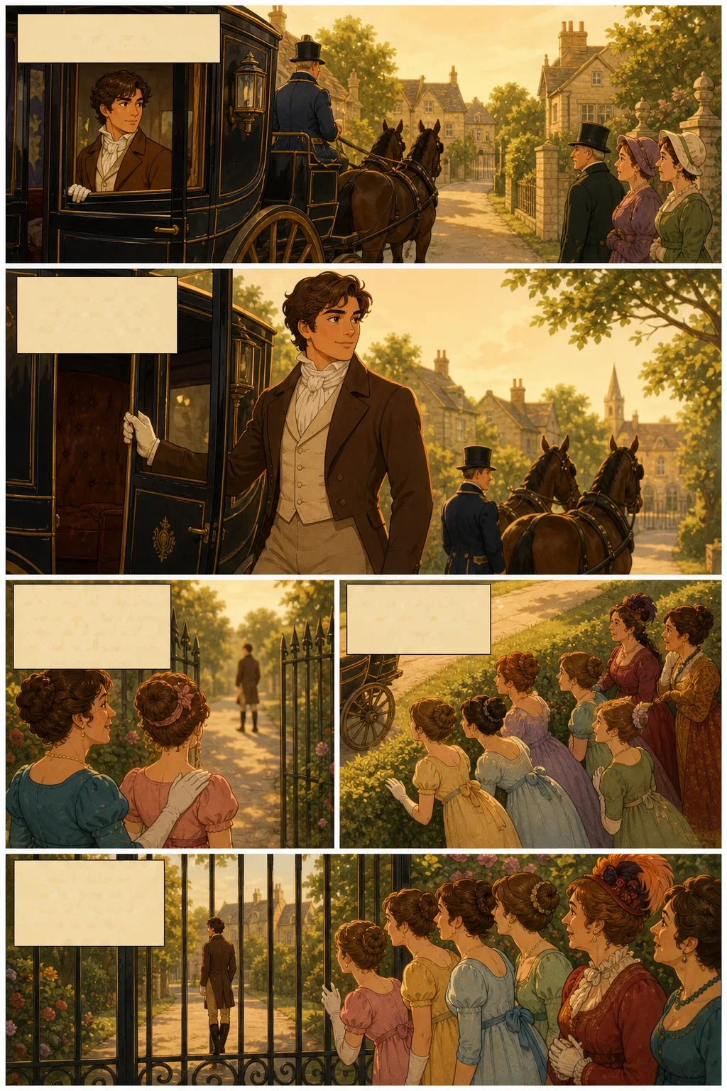 Pride and Prejudice, illustrated page 1: It is a truth universally acknowledged…