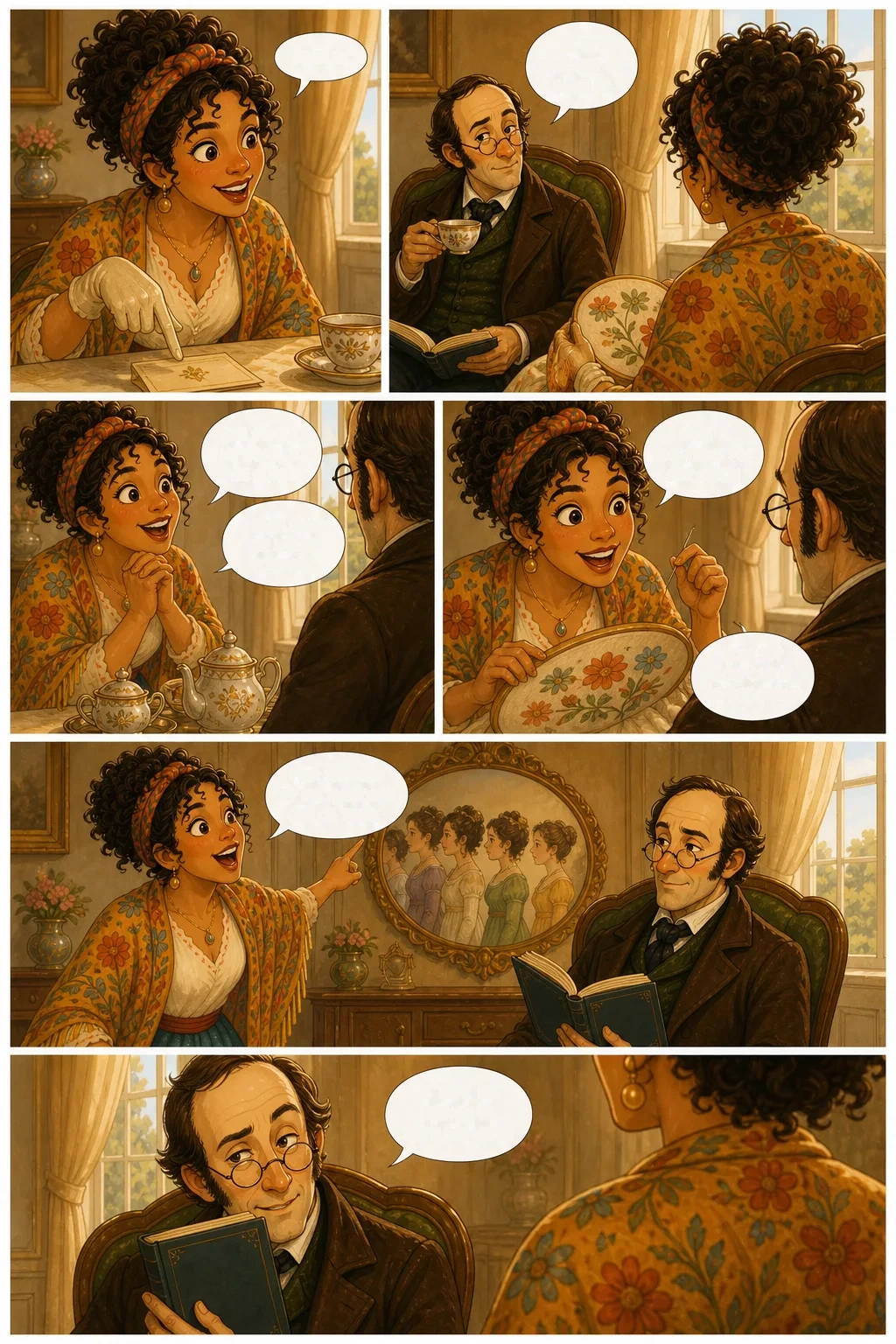 Pride and Prejudice, illustrated page 3: Bingley.