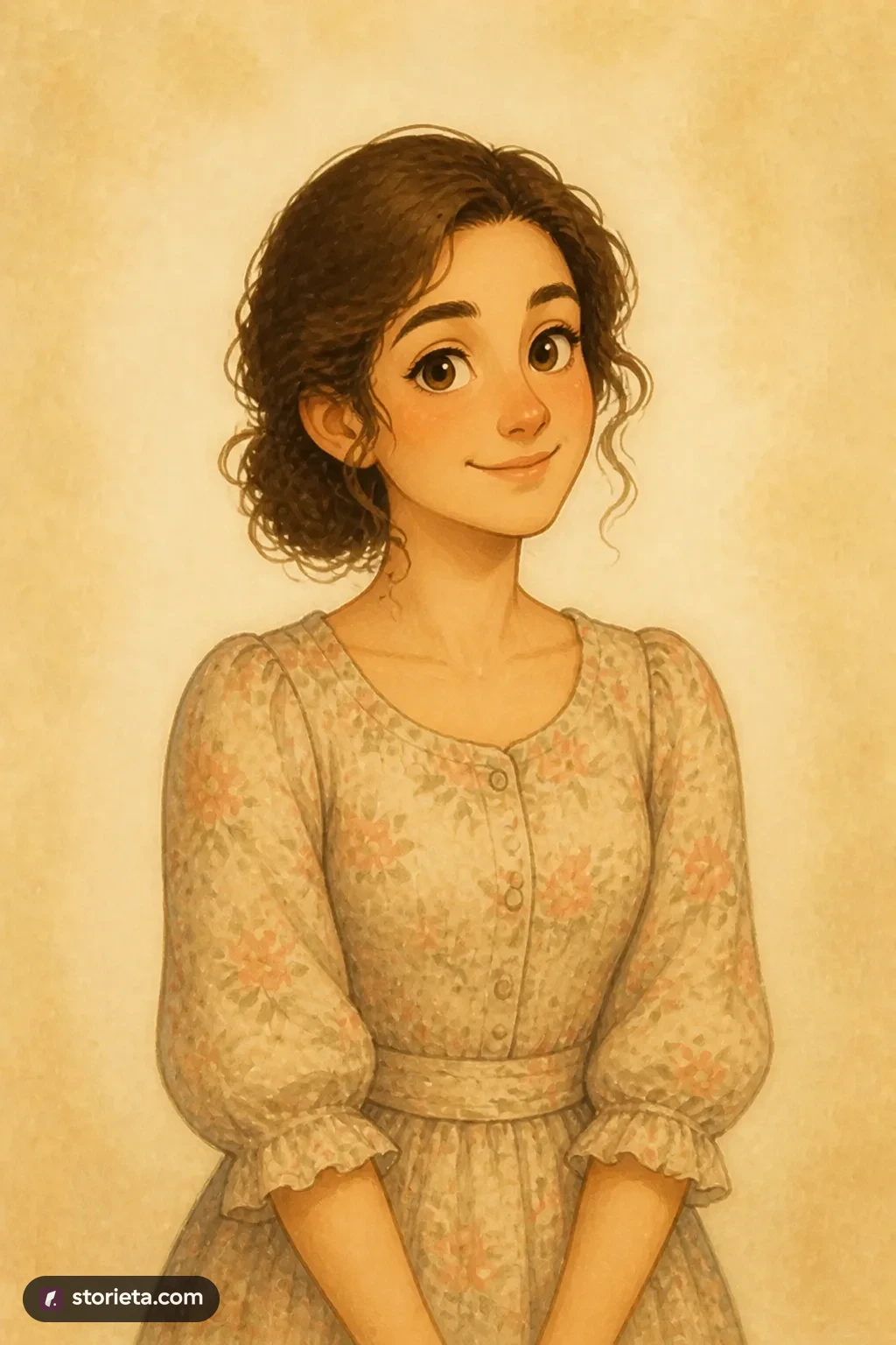 Mrs. Long: character portrait from Pride and Prejudice (Jane Austen)