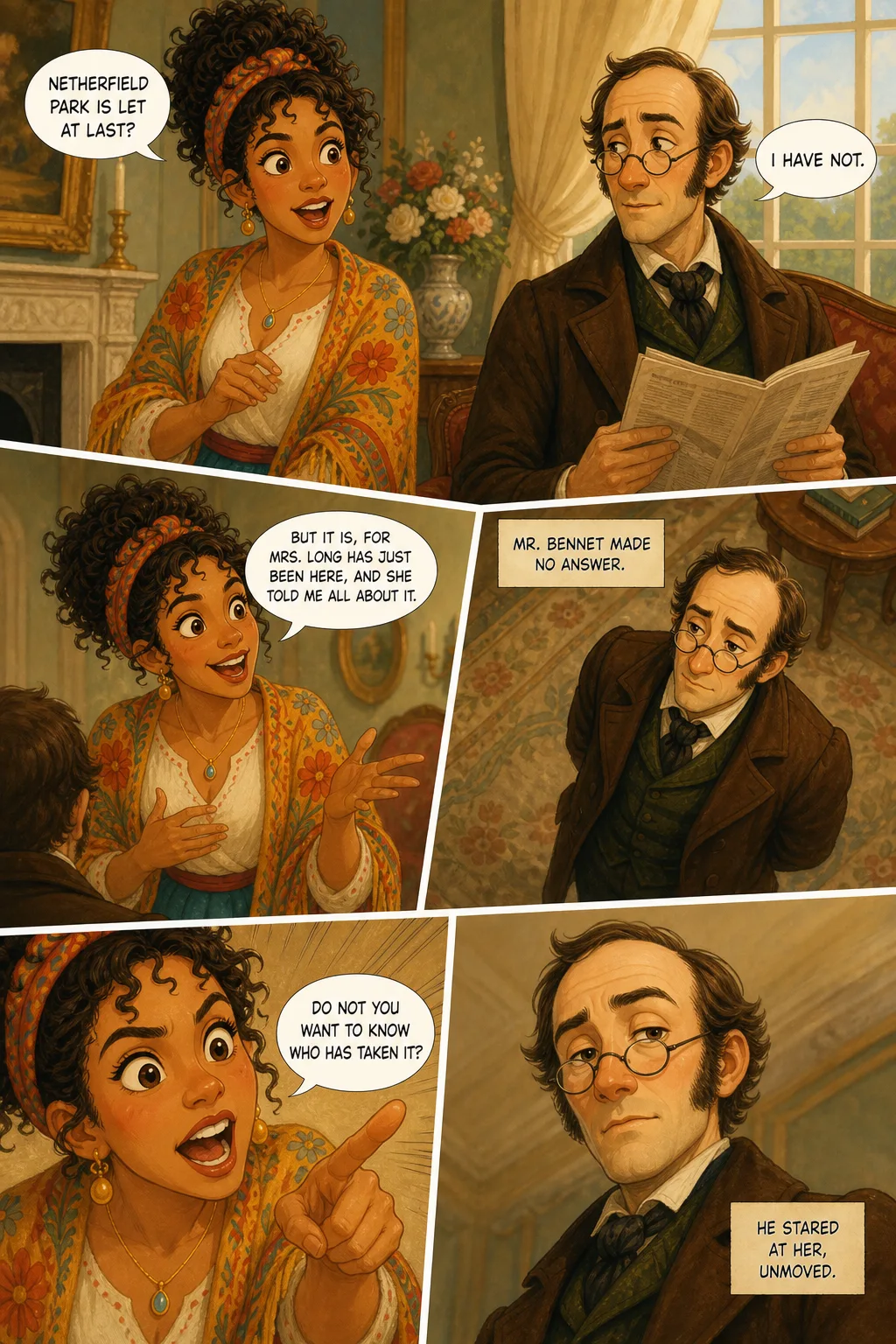 Pride and Prejudice, illustrated page 1: [object Object]