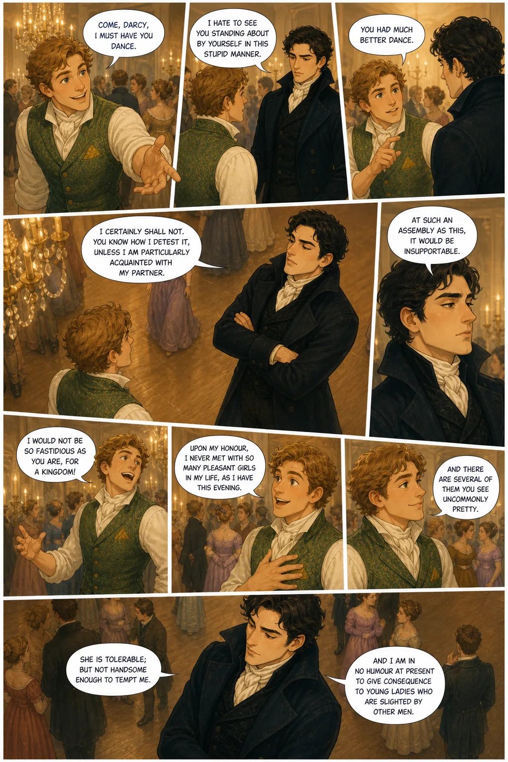 Pride and Prejudice, illustrated page 12: [object Object]