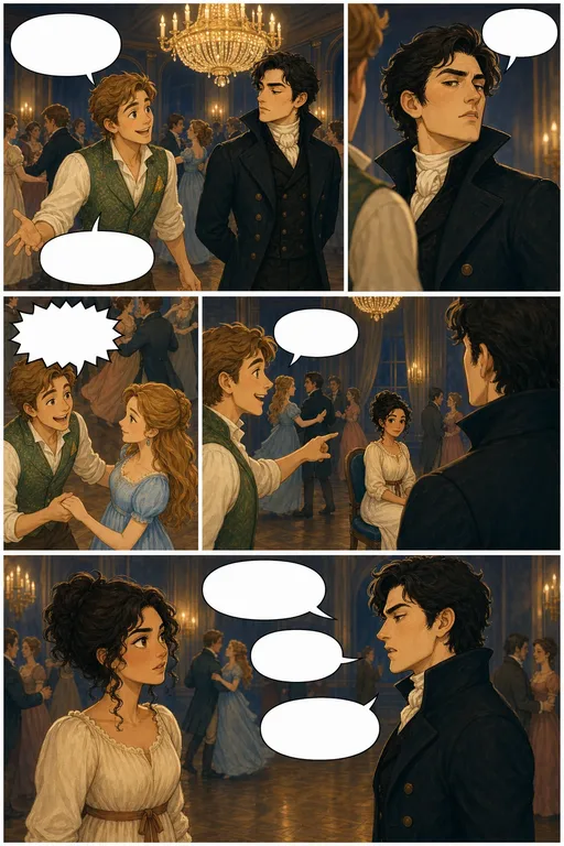 Pride and Prejudice, illustrated page 14: Come, Darcy, I must have you dance. I hate to see you standing about…