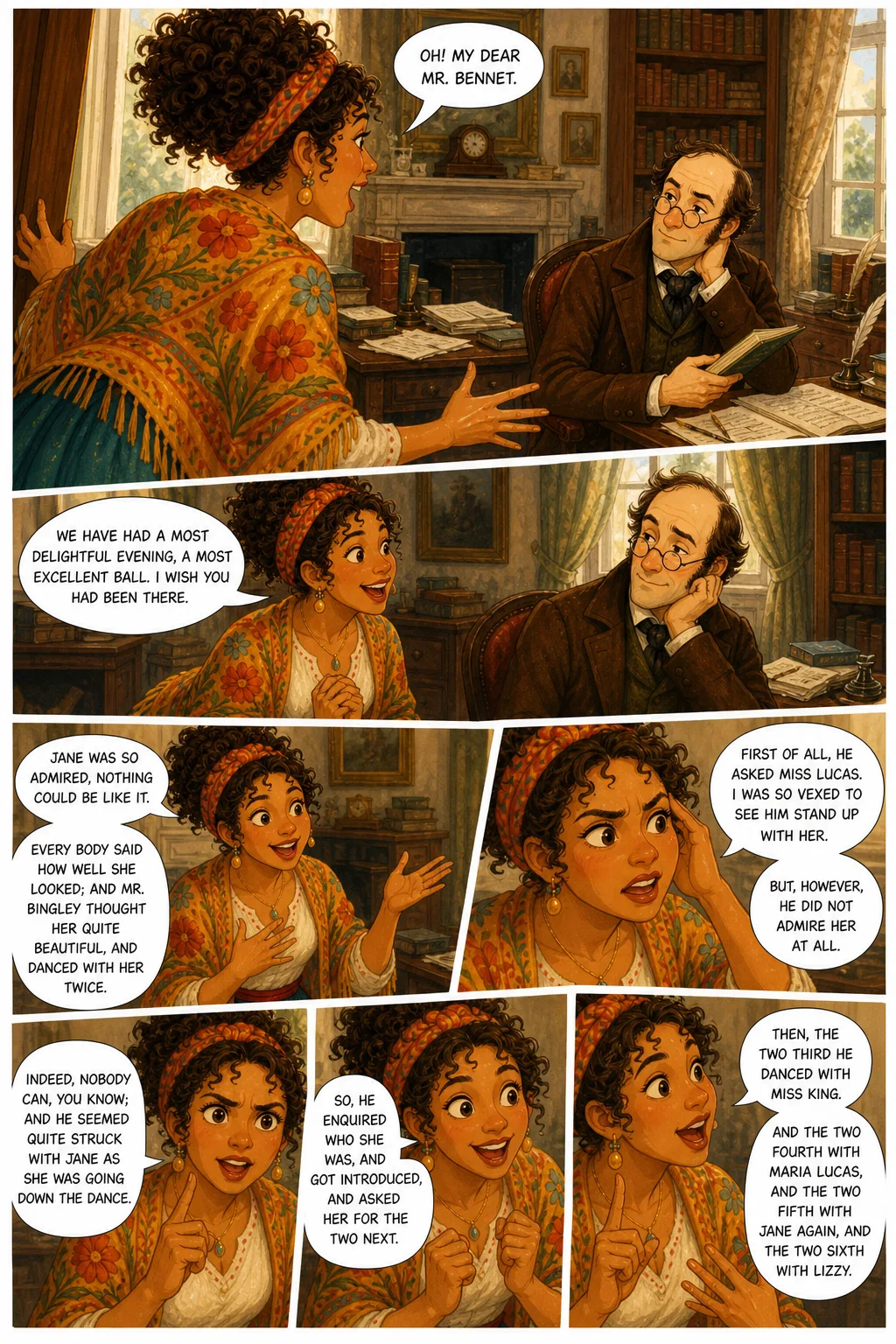 Pride and Prejudice, illustrated page 15: [object Object]