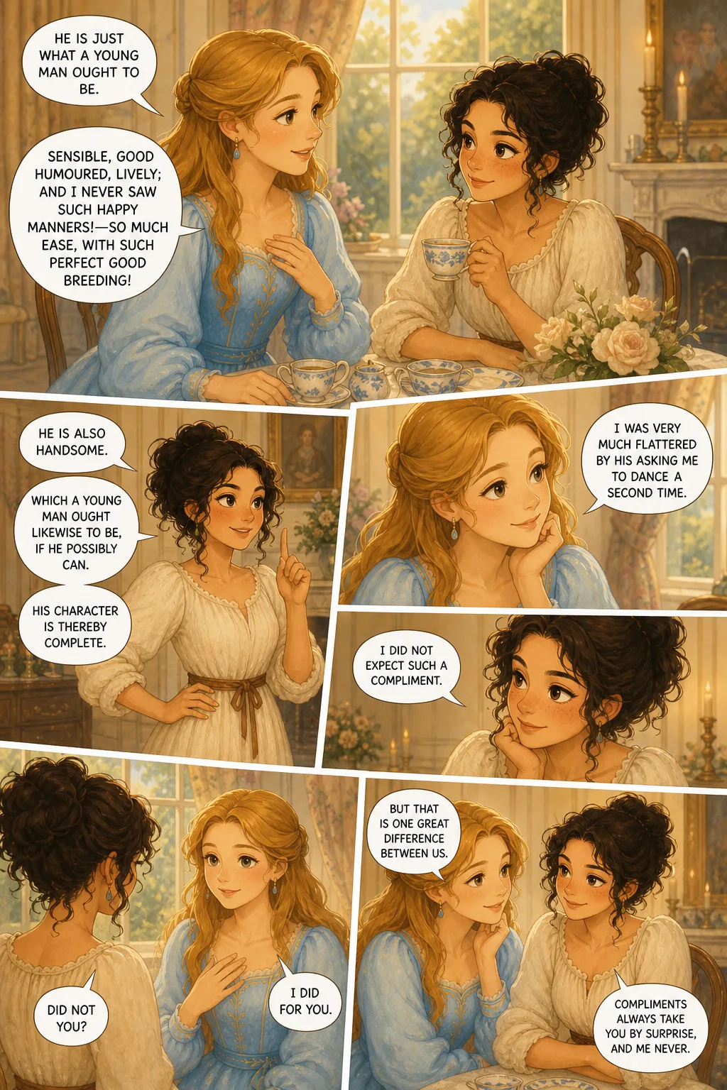 Pride and Prejudice, illustrated page 17: [object Object]