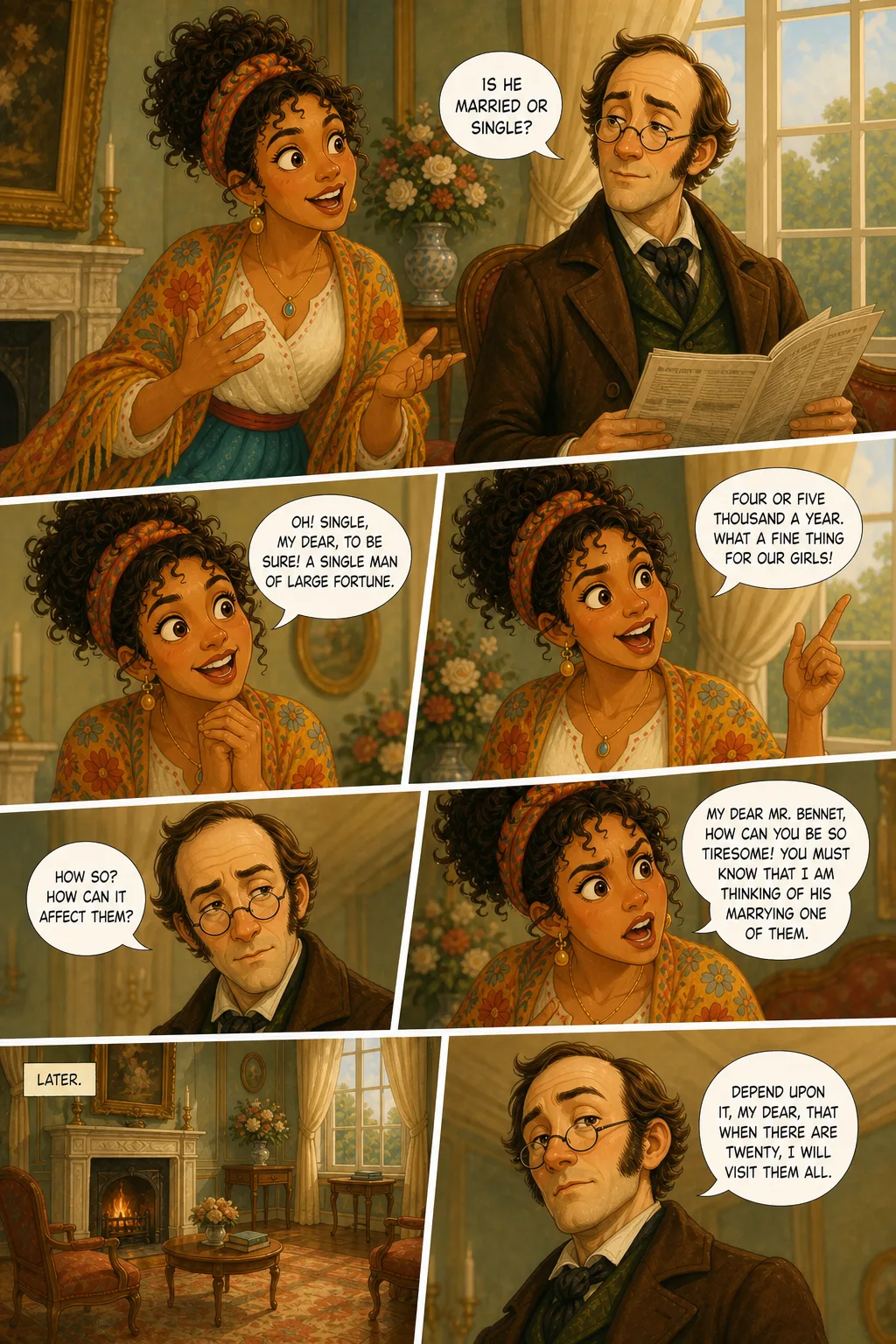 Pride and Prejudice, illustrated page 3: [object Object]
