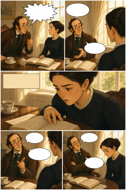 Pride and Prejudice, illustrated page 10: What can be the meaning of that emphatic exclamation?