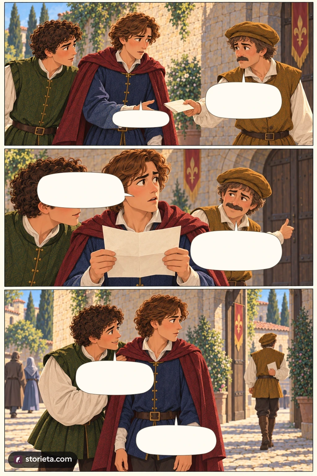 Romeo and Juliet, illustrated page 7: Could you read these names for me?