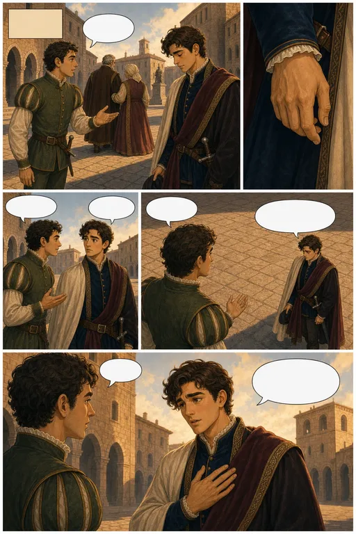 Romeo and Juliet, illustrated page 7: Enter Romeo.