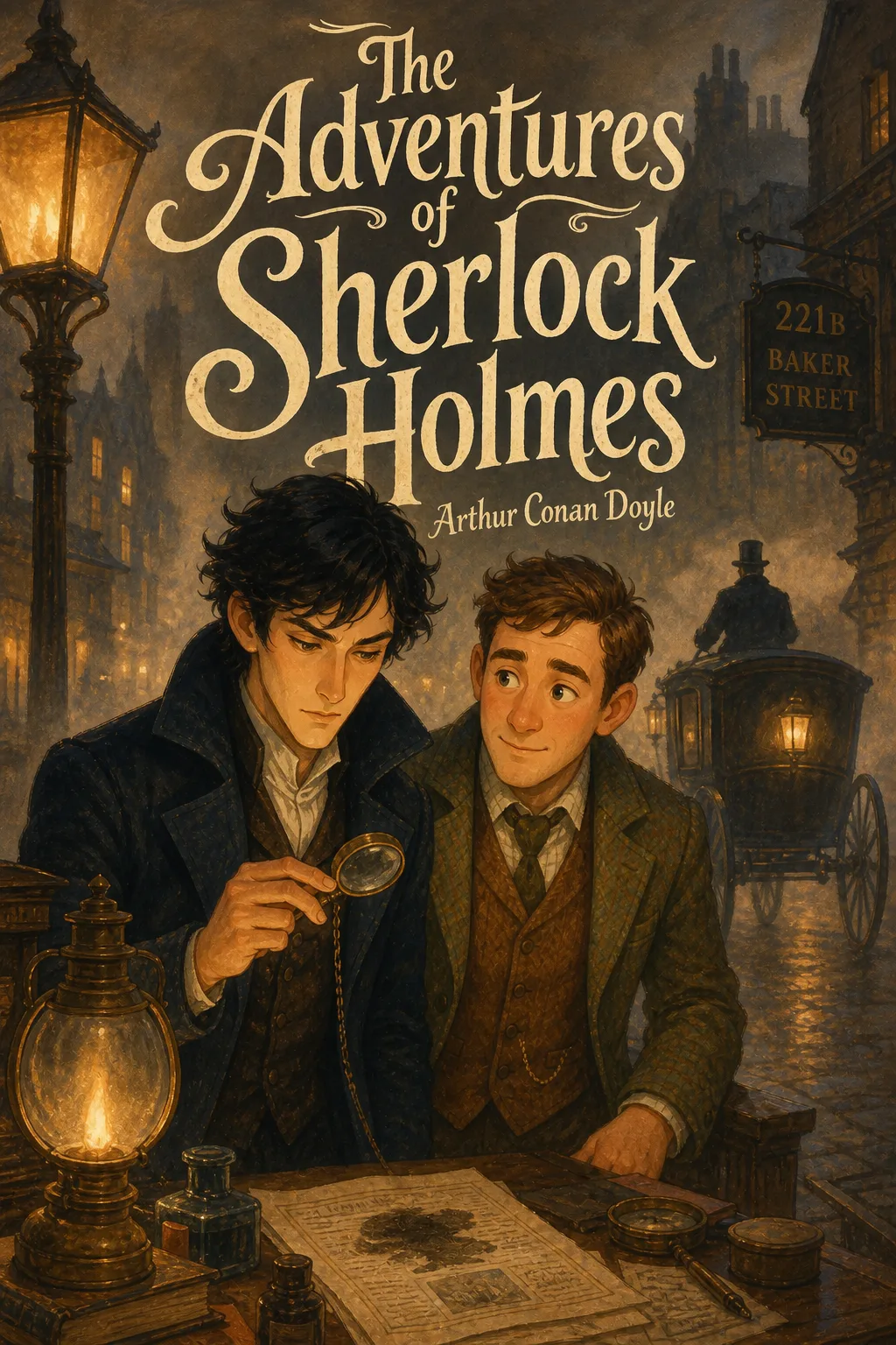 Cover of The Adventures of Sherlock Holmes, comic edition
