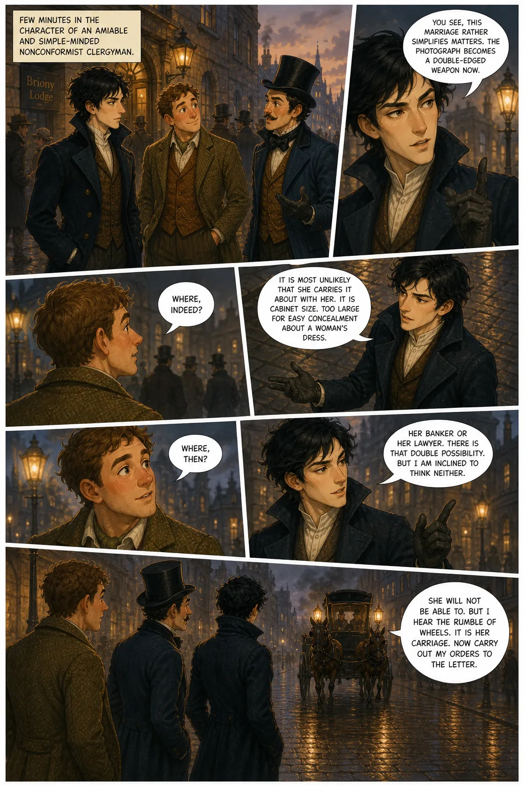The Adventures of Sherlock Holmes, illustrated page 22: few minutes in the character of an amiable and simple‑minded Nonconformist clergyman.