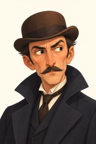 Illustrated portrait of Inspector Lestrade