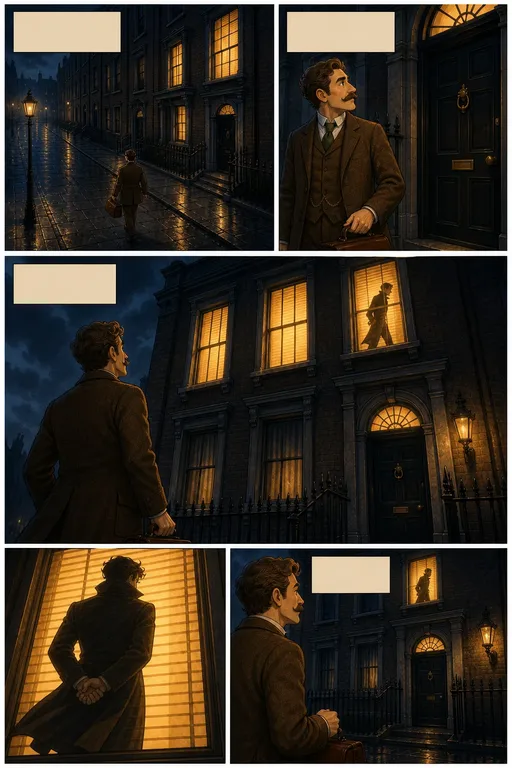 The Adventures of Sherlock Holmes, illustrated page 2: One night, on the twentieth of March, 1888.