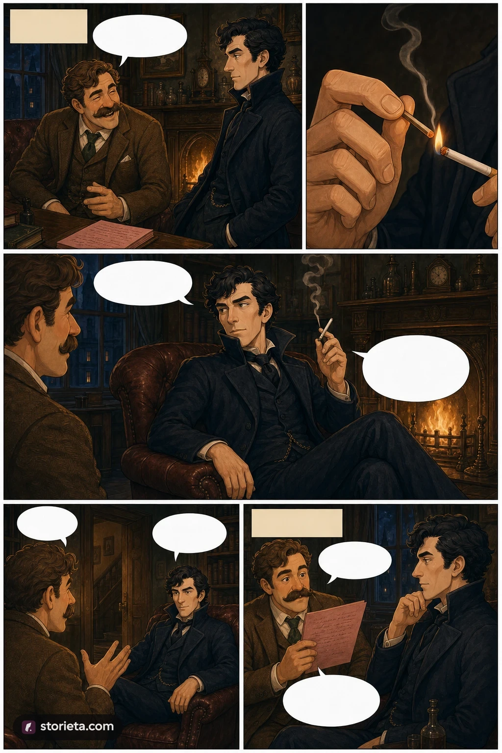The Adventures of Sherlock Holmes, illustrated page 4: I could not help laughing.