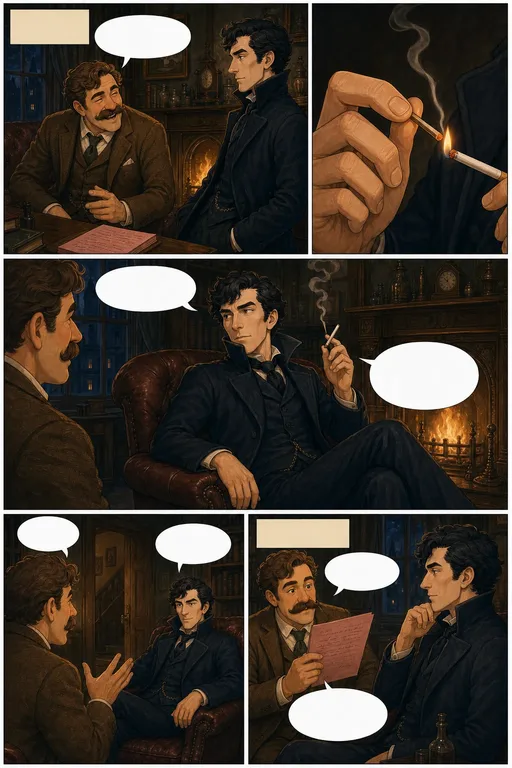 The Adventures of Sherlock Holmes, illustrated page 4: I could not help laughing.