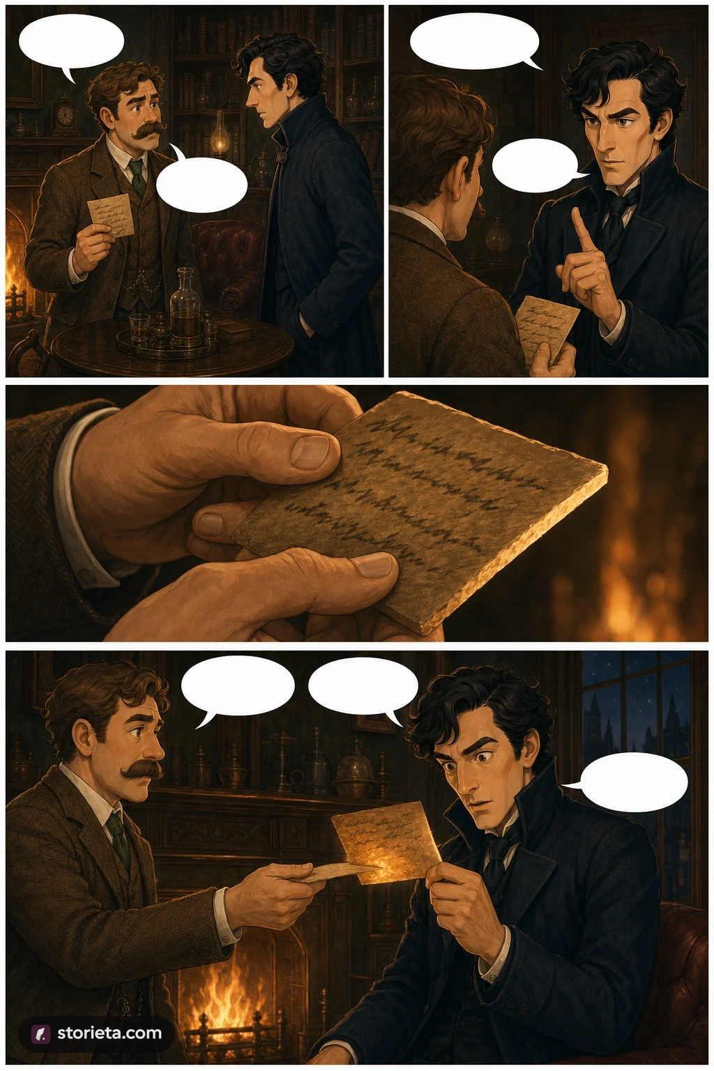 The Adventures of Sherlock Holmes, illustrated page 5: This is indeed a mystery.