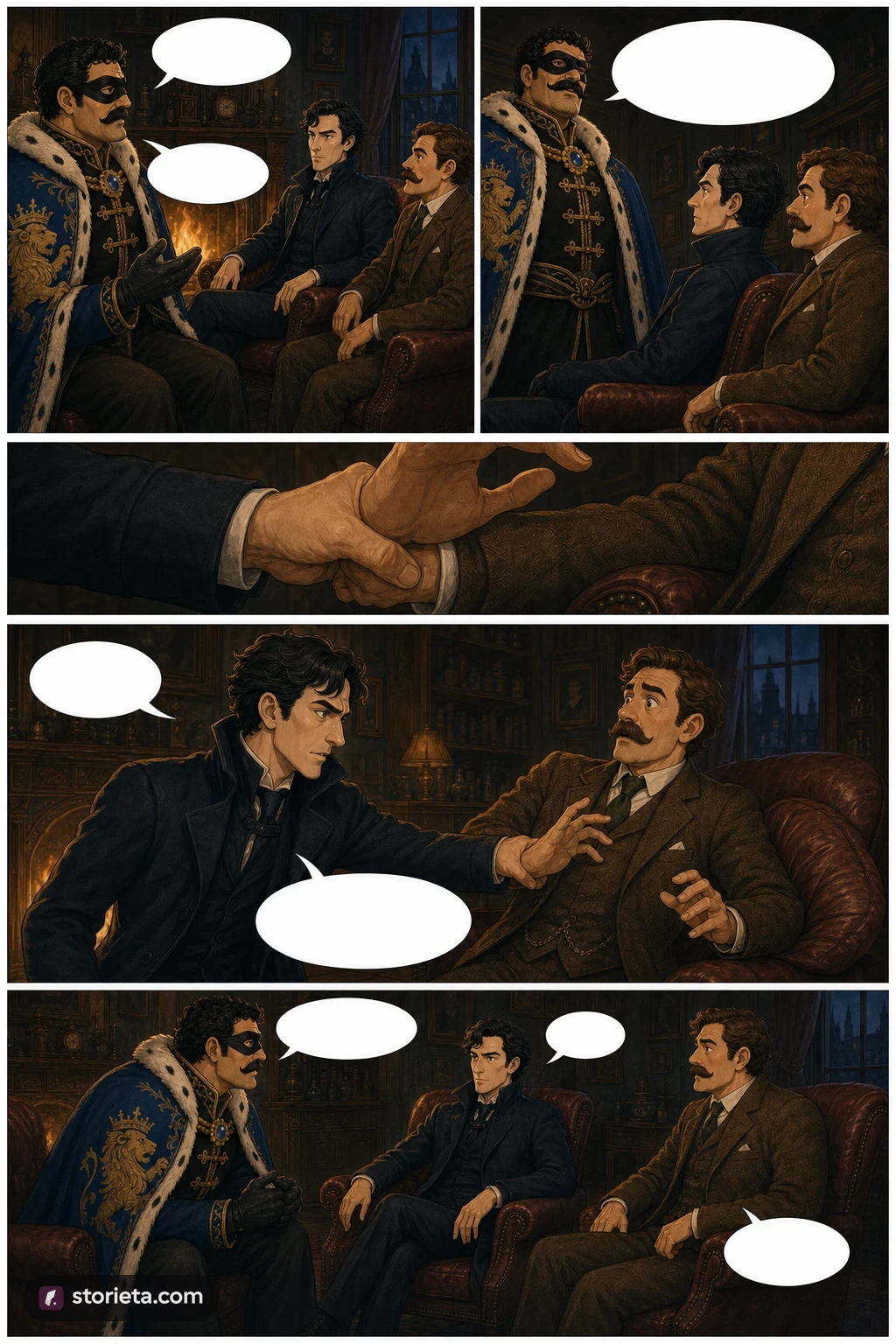 The Adventures of Sherlock Holmes, illustrated page 8: You had my note?