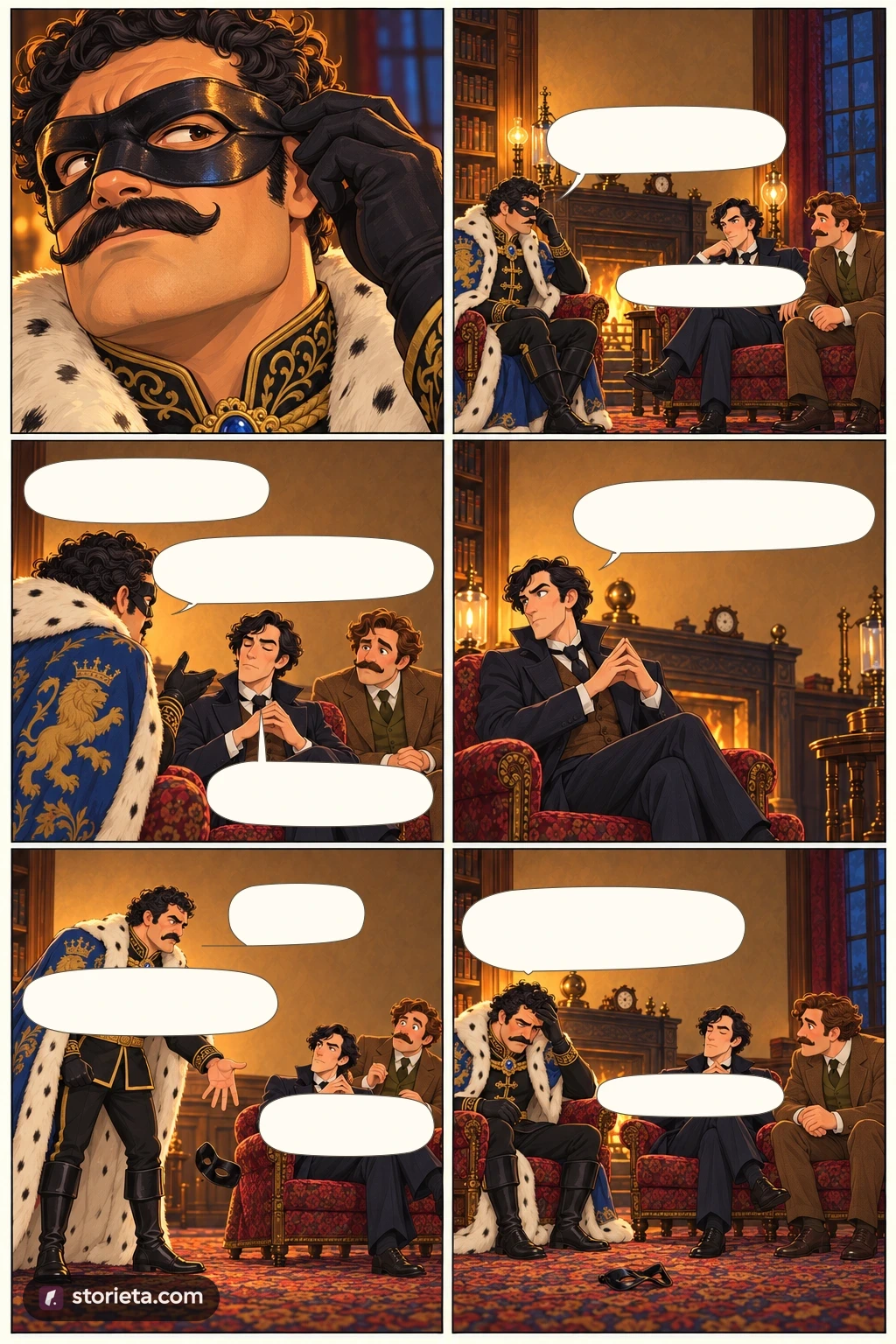 The Adventures of Sherlock Holmes, illustrated page 9: The name I gave you is not my own.