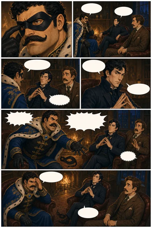 The Adventures of Sherlock Holmes, illustrated page 9: You will excuse this mask.