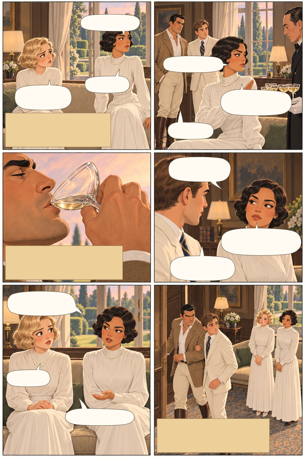 The Great Gatsby, illustrated page 8: It was the first word she had uttered since I came into the room.