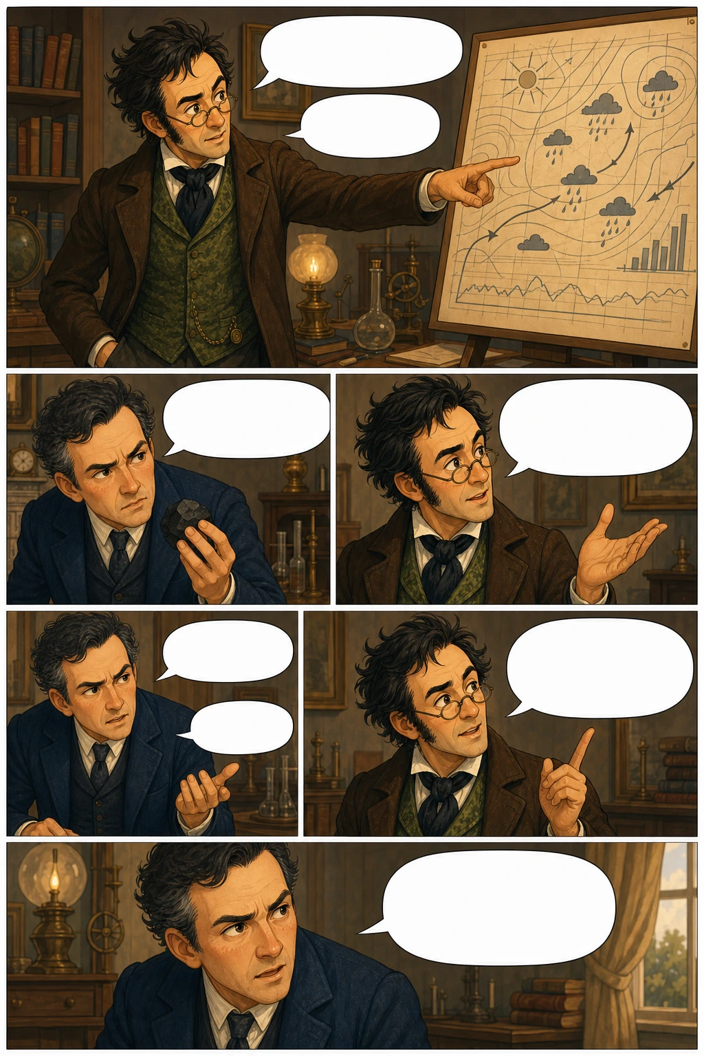 The Time Machine, illustrated page 4: Scientific people know very well that Time is only a kind of Space.