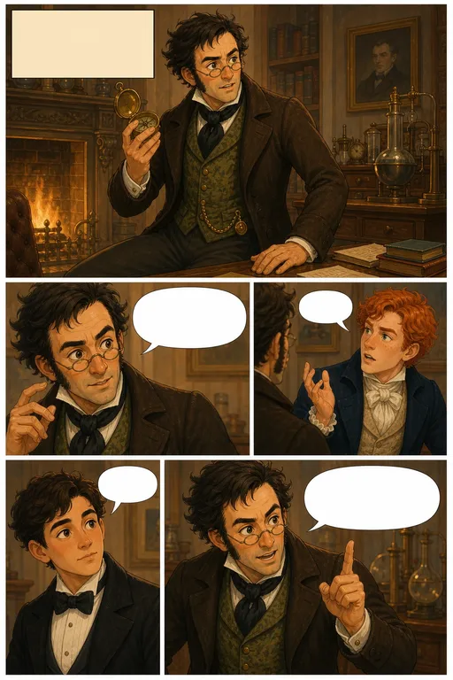The Time Machine, illustrated page 1: The Time Traveller (for so it will be convenient to speak of him) was expounding a recondite matter to us.