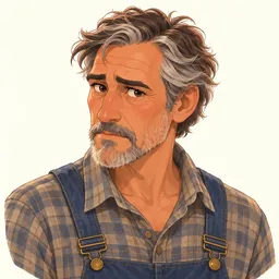 Portrait of Uncle Henry from The Wonderful Wizard of Oz