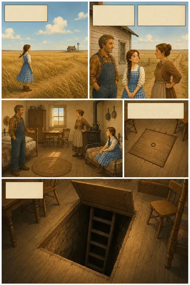 A drawn page from the comic edition of The Wonderful Wizard of Oz