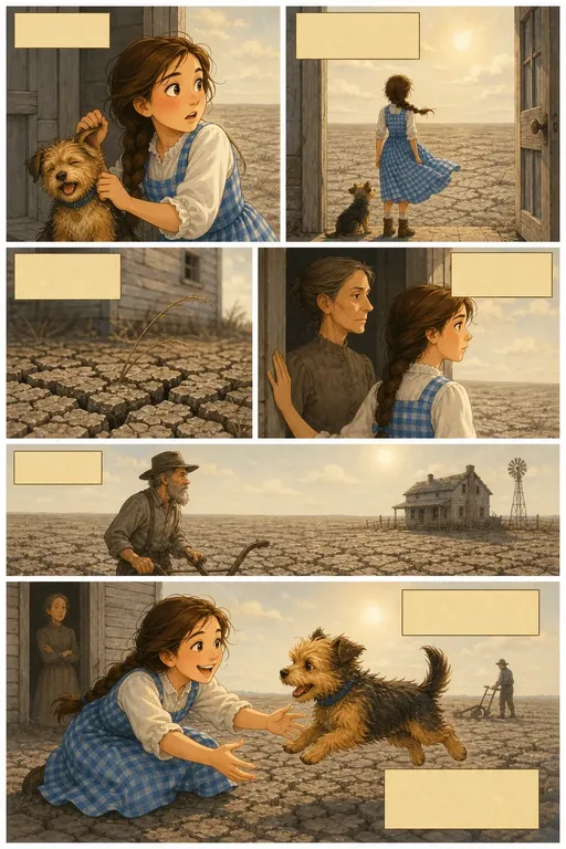 The Wonderful Wizard of Oz, illustrated page 2: She caught Toto by the ear.