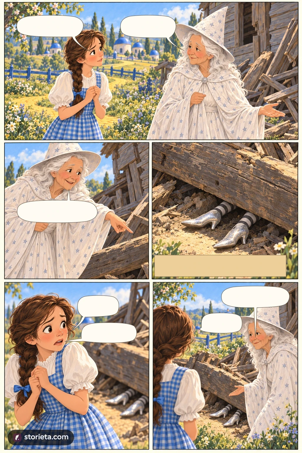 The Wonderful Wizard of Oz, illustrated page 10: I have not killed anything.