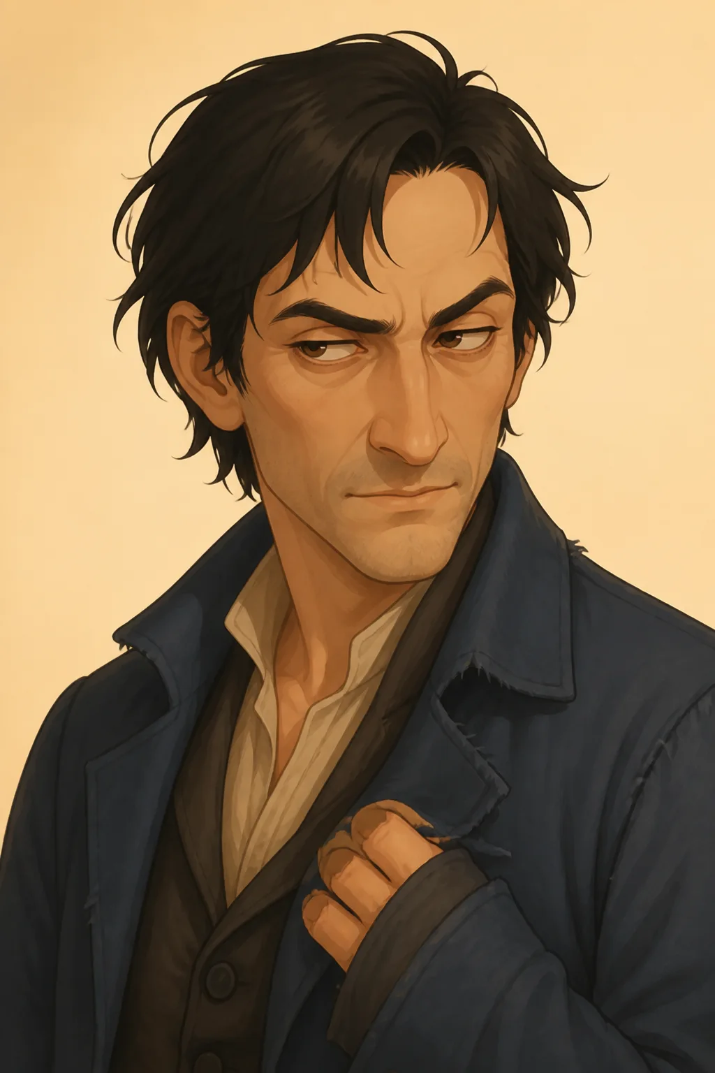 Black Dog: character portrait from Treasure Island (Robert Louis Stevenson)