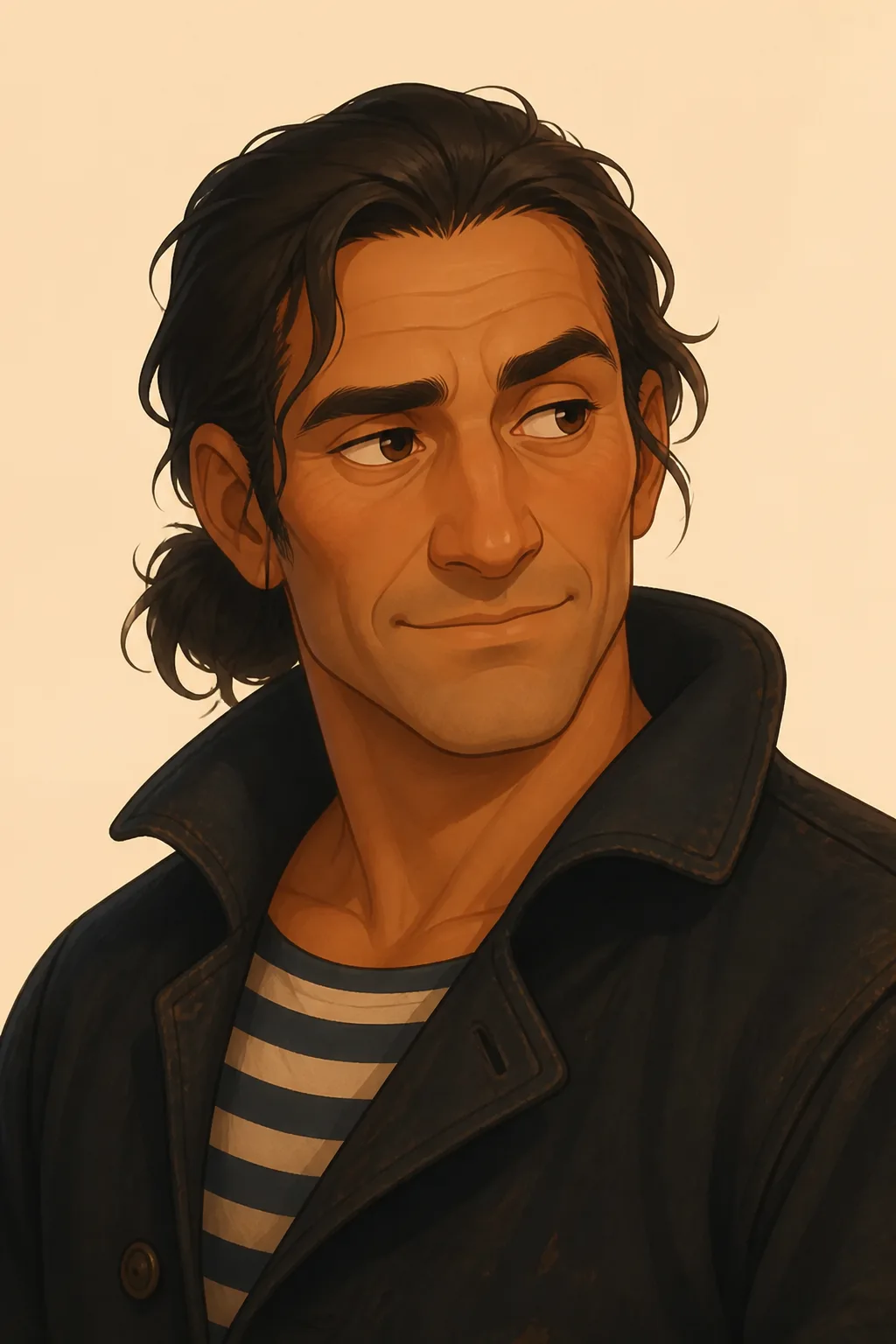 Israel Hands: character portrait from Treasure Island (Robert Louis Stevenson)