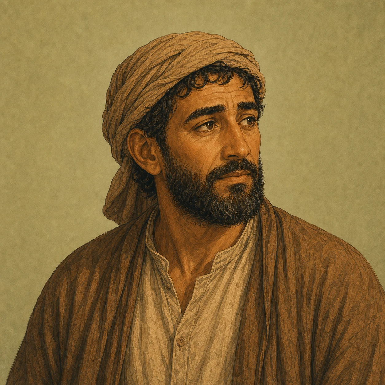 صورة مرسومة لشخصية أبو عبيد