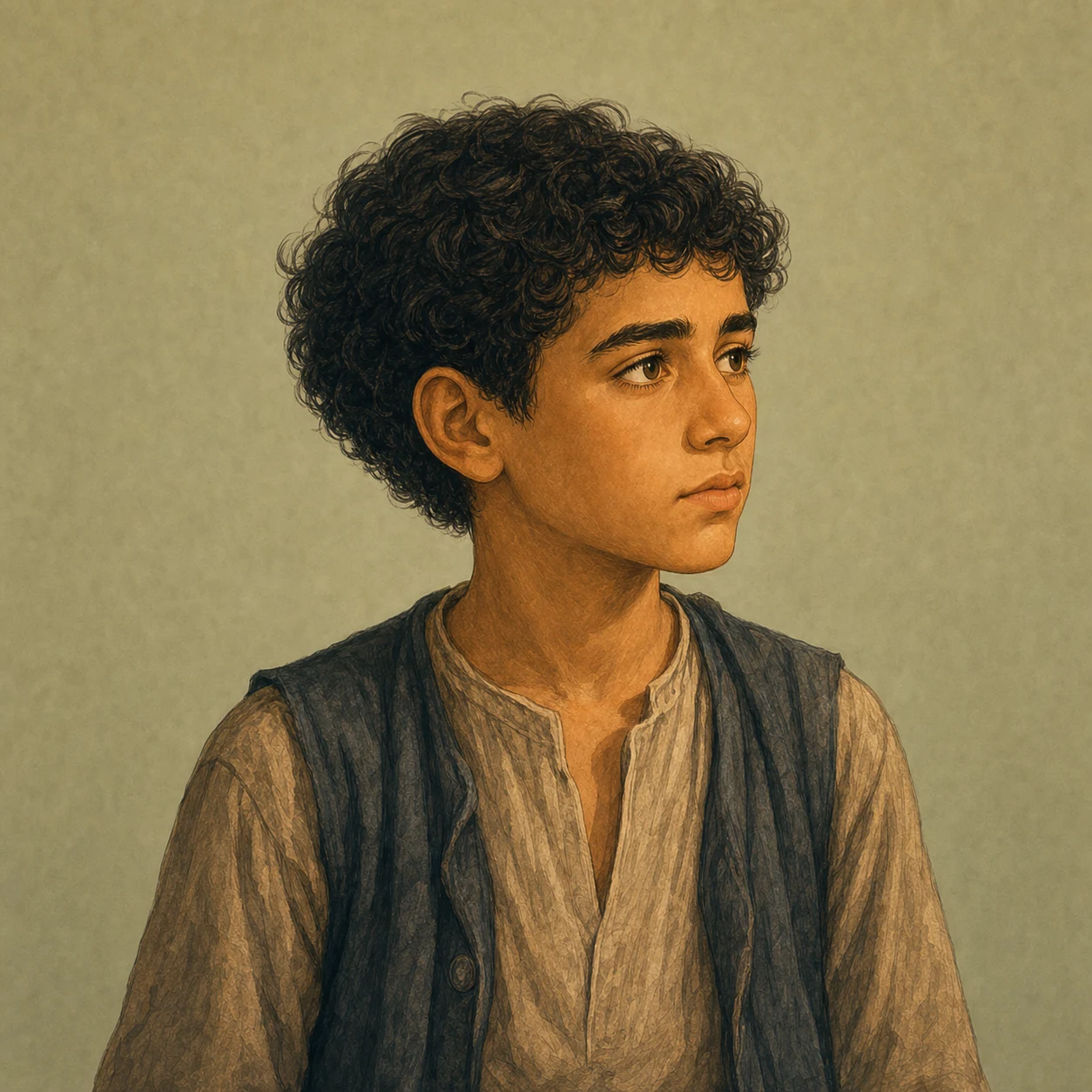 صورة مرسومة لشخصية علي