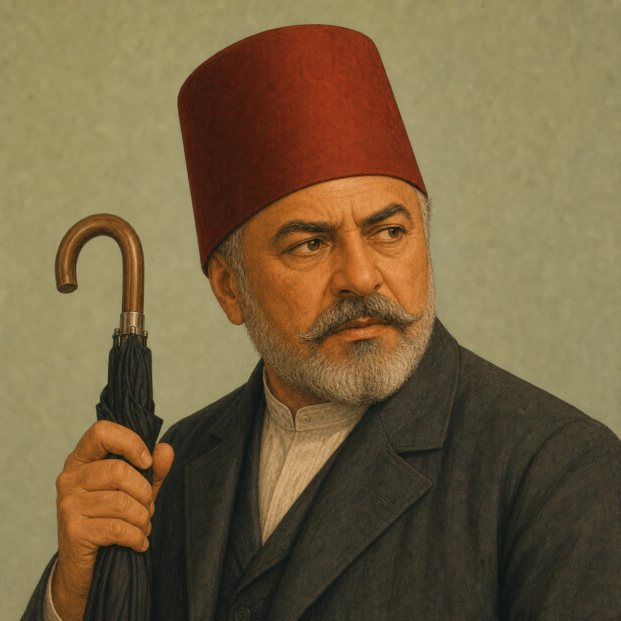 صورة مرسومة لشخصية الرجل الشركسي