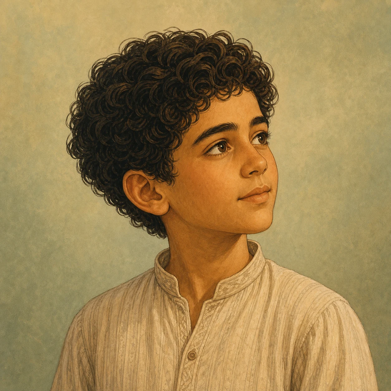 صورة مرسومة لشخصية الطفل
