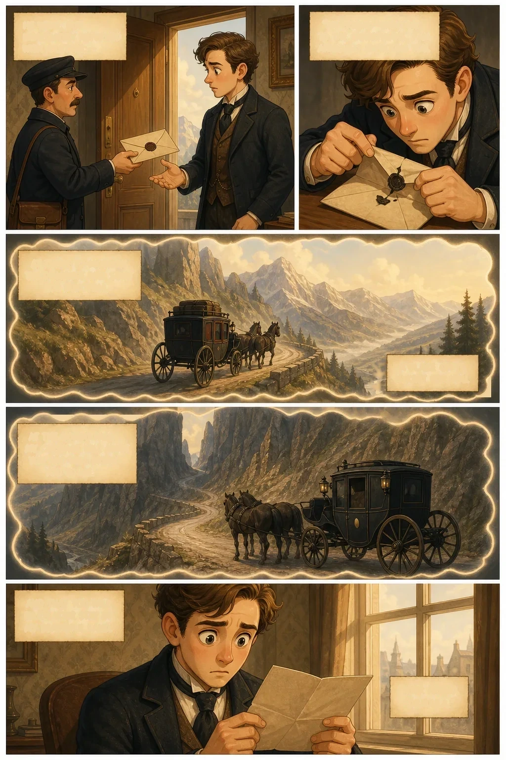 Drácula, página 8: Él se fue, pero volvió enseguida con una carta.