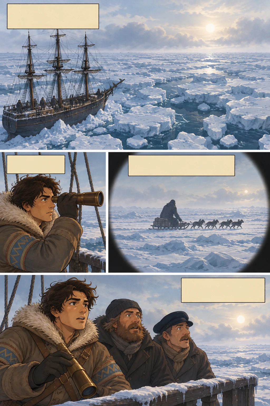 Frankenstein, página 1: Estábamos casi rodeados de hielo, que cercaba el barco por todas partes.
