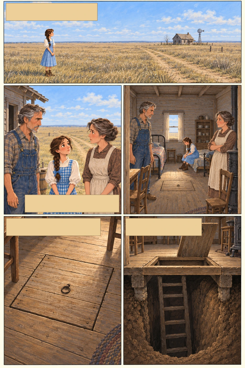 El maravilloso mago de Oz, página 1: Dorothy vivía en medio de las grandes praderas de Kansas…