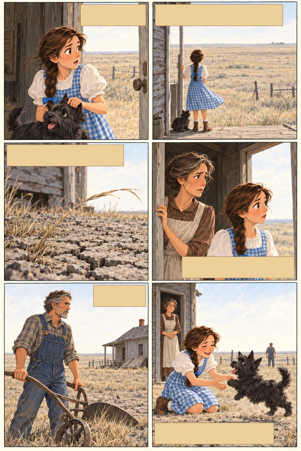 El maravilloso mago de Oz, página 2: Dorothy estaba en el umbral.